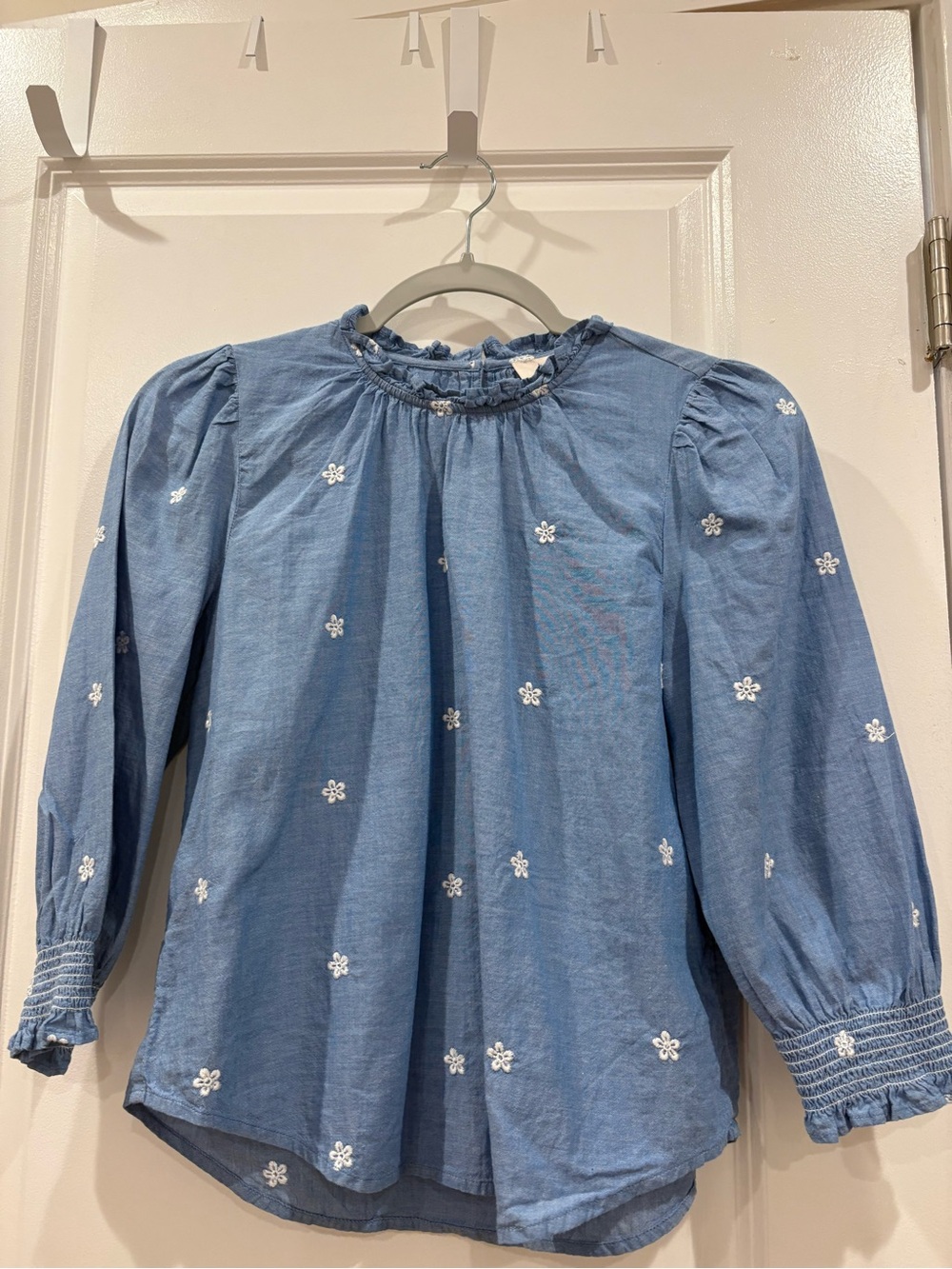 Loft Blue Embroidered Floral Long-Sleeve Top - Women’s